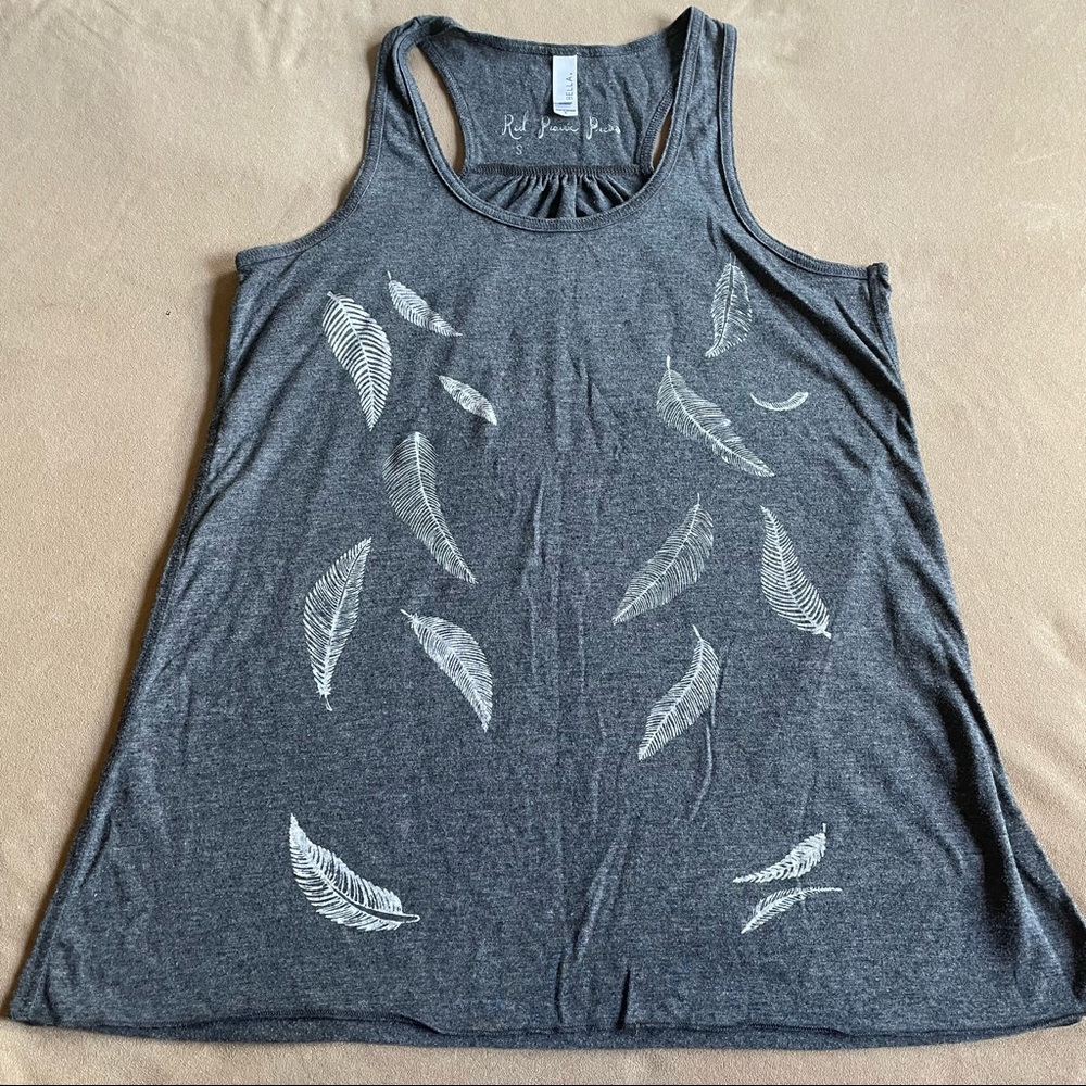 Feather Tank - Gray, Size Small